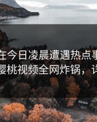 圈内人在今日凌晨遭遇热点事件勾魂摄魄，樱桃视频全网炸锅，详情点击