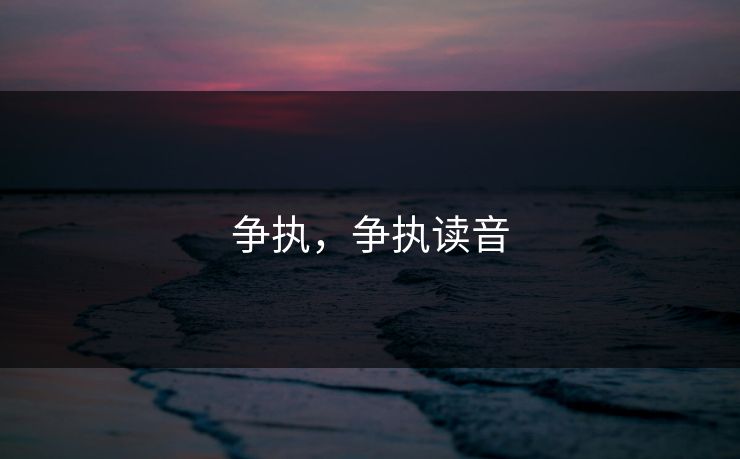 争执，争执读音